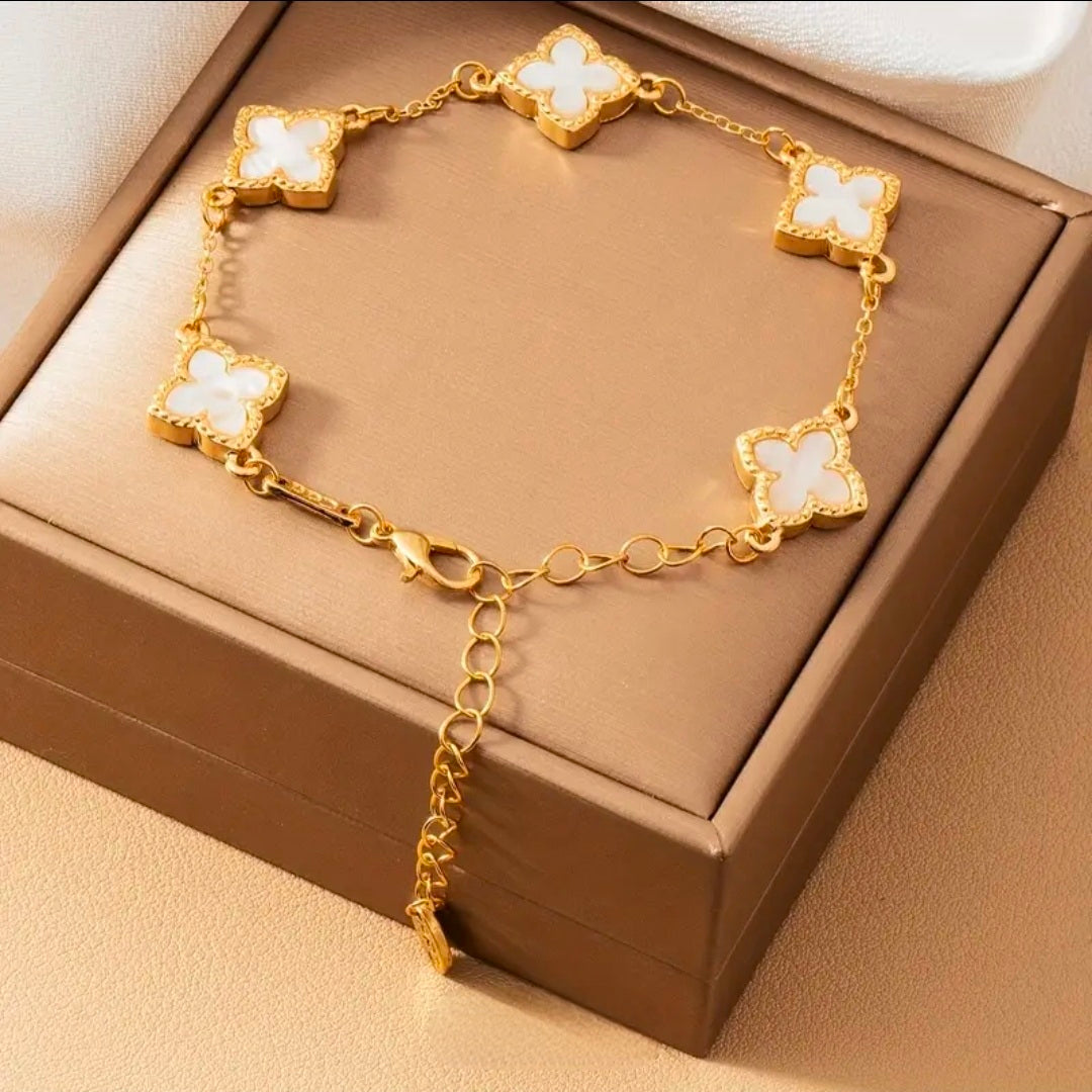 Bracciale in acciaio placcato oro