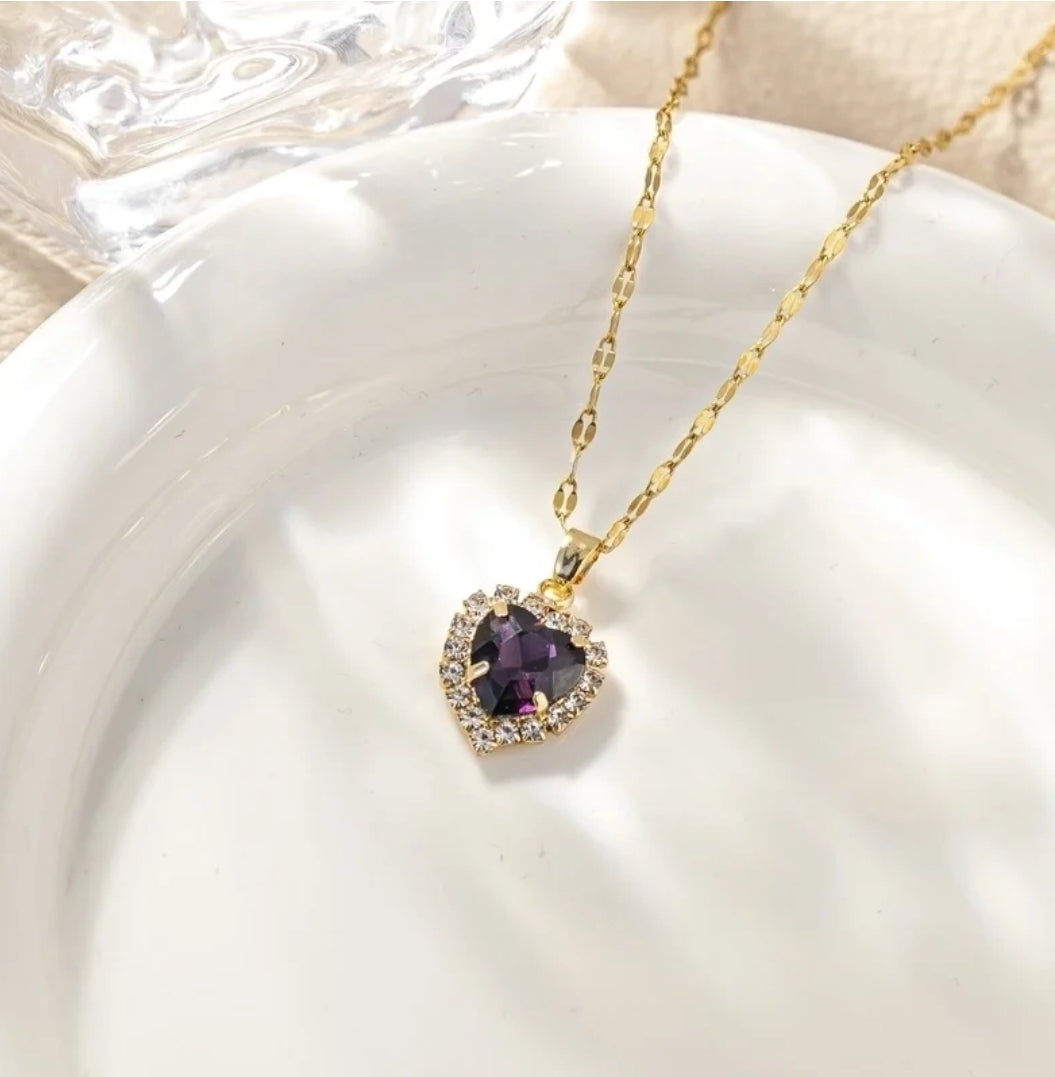 Collana "Amelia" con Pendente Cuore In zircone