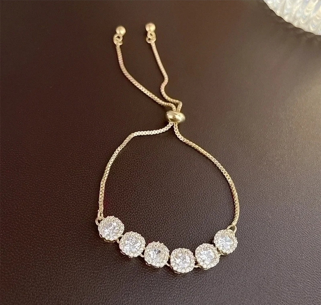 ETERNA bracciale placcato oro 18k e zirconi bianchi