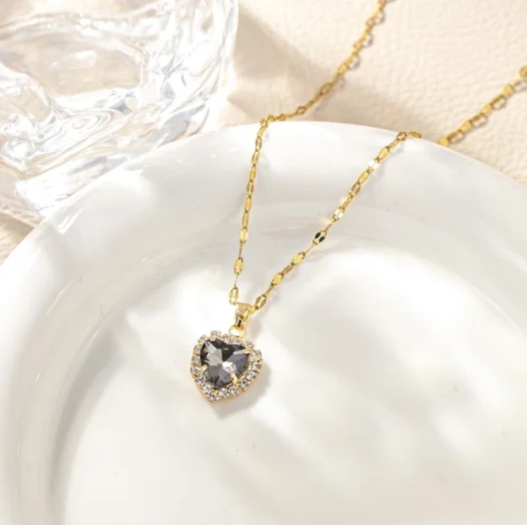 Collana "Amelia" con Pendente Cuore In zircone