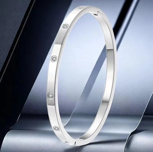 Bracciale Luxury rigido con zirconi